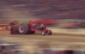 red dragster racing Vintage A4 Photo Print