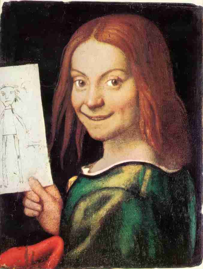 red head 1 Art A4 Photo Print