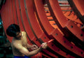 red hull shipbuilding1980s 1990s A4 Photo Print