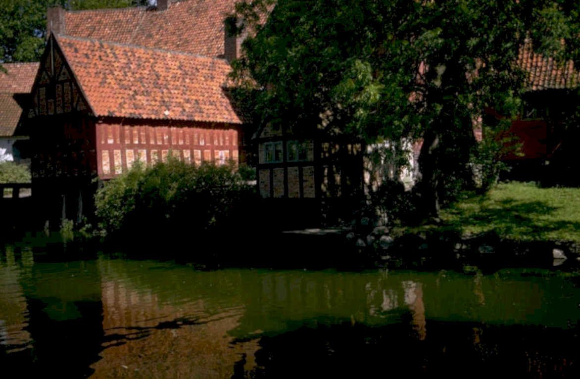 red mill reflection 1980s 1990s A4 Photo Print