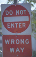 red rectangular signs 1980s 1990s A4 Photo Print