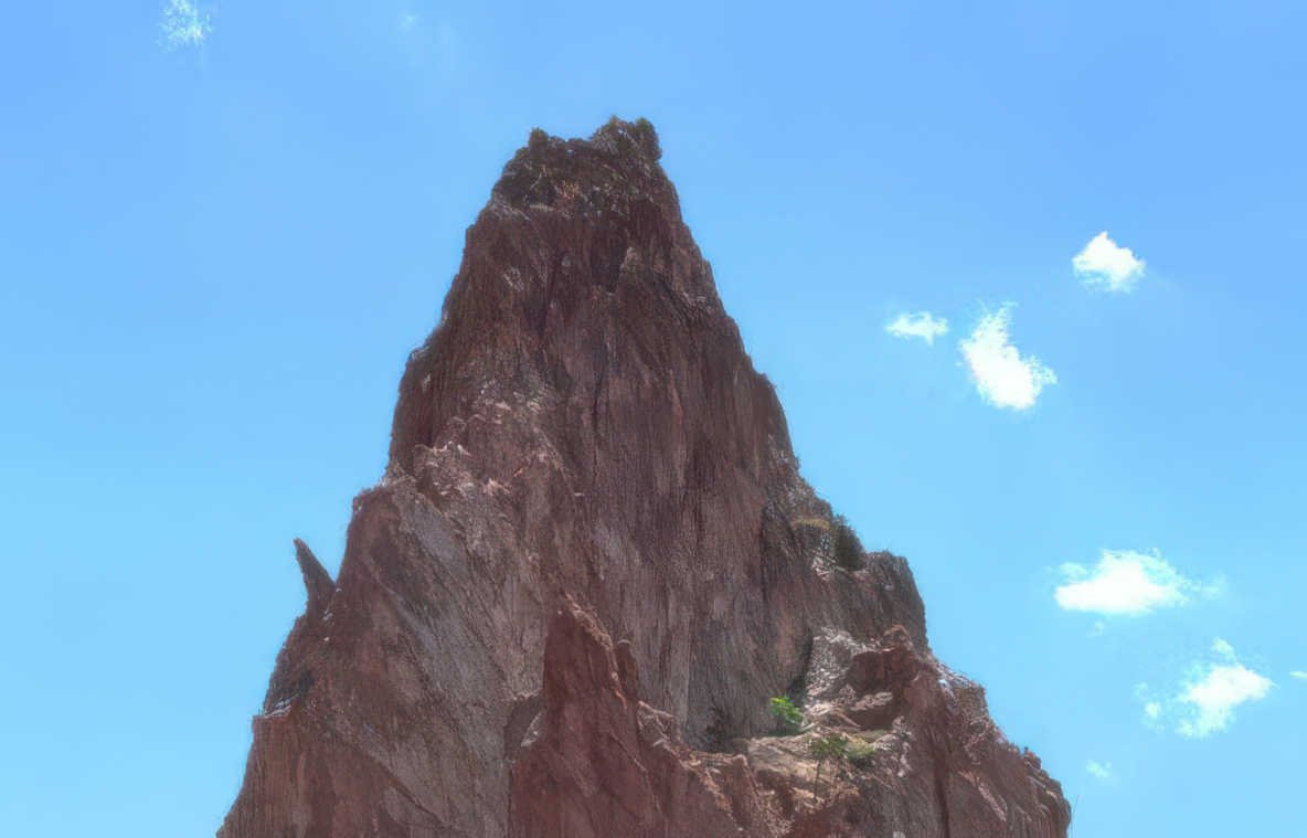 red rock mountain Vintage A4 Photo Print
