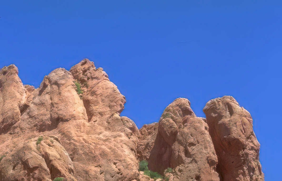 red rock sky Vintage A4 Photo Print