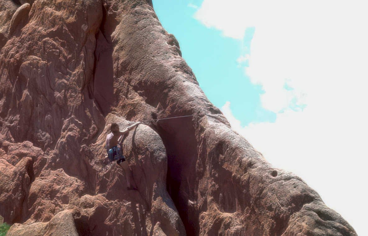 red rocks climb Vintage A4 Photo Print
