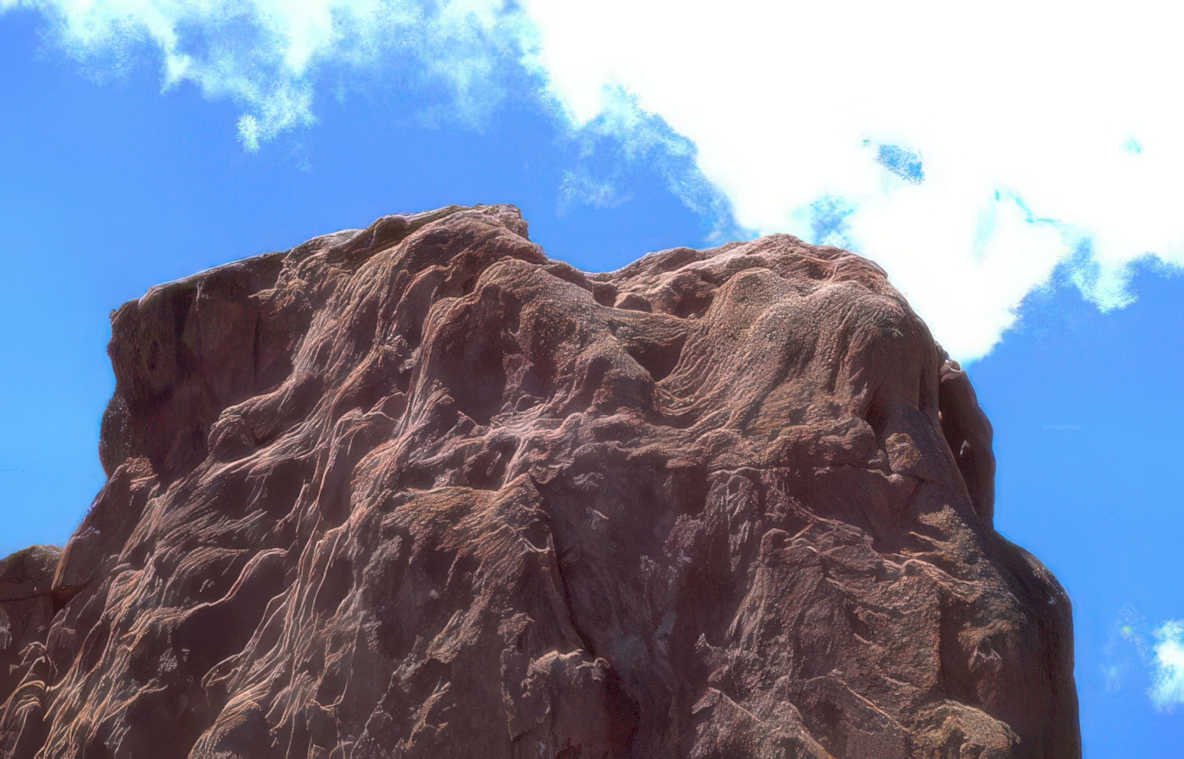 red sandstone rocks Vintage A4 Photo Print