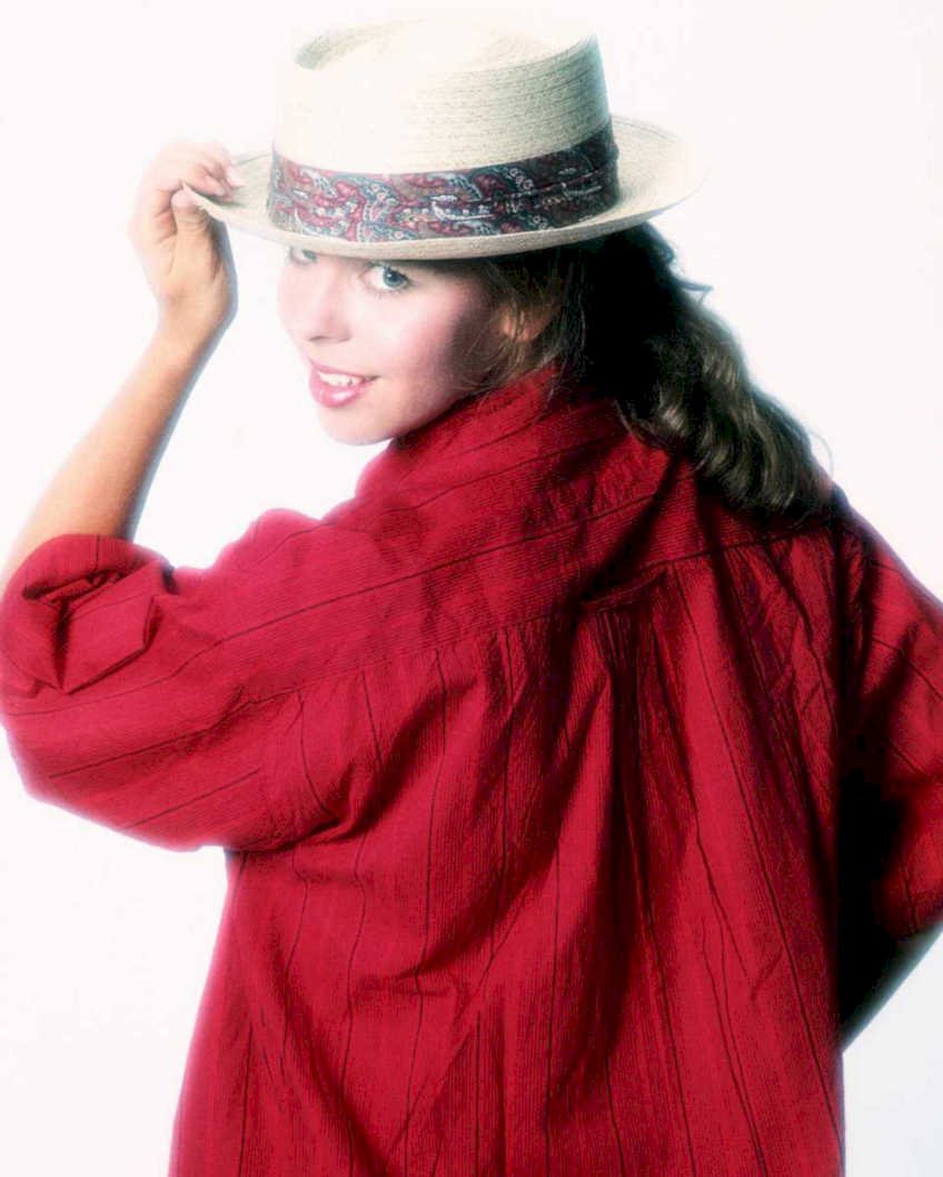 red striped woman1980s 1990s A4 Photo Print