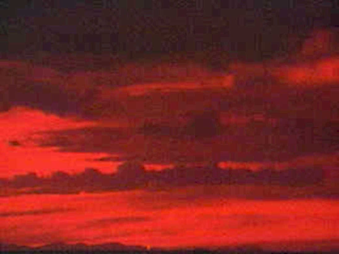 red sunset clouds1980s 1990s A4 Photo Print