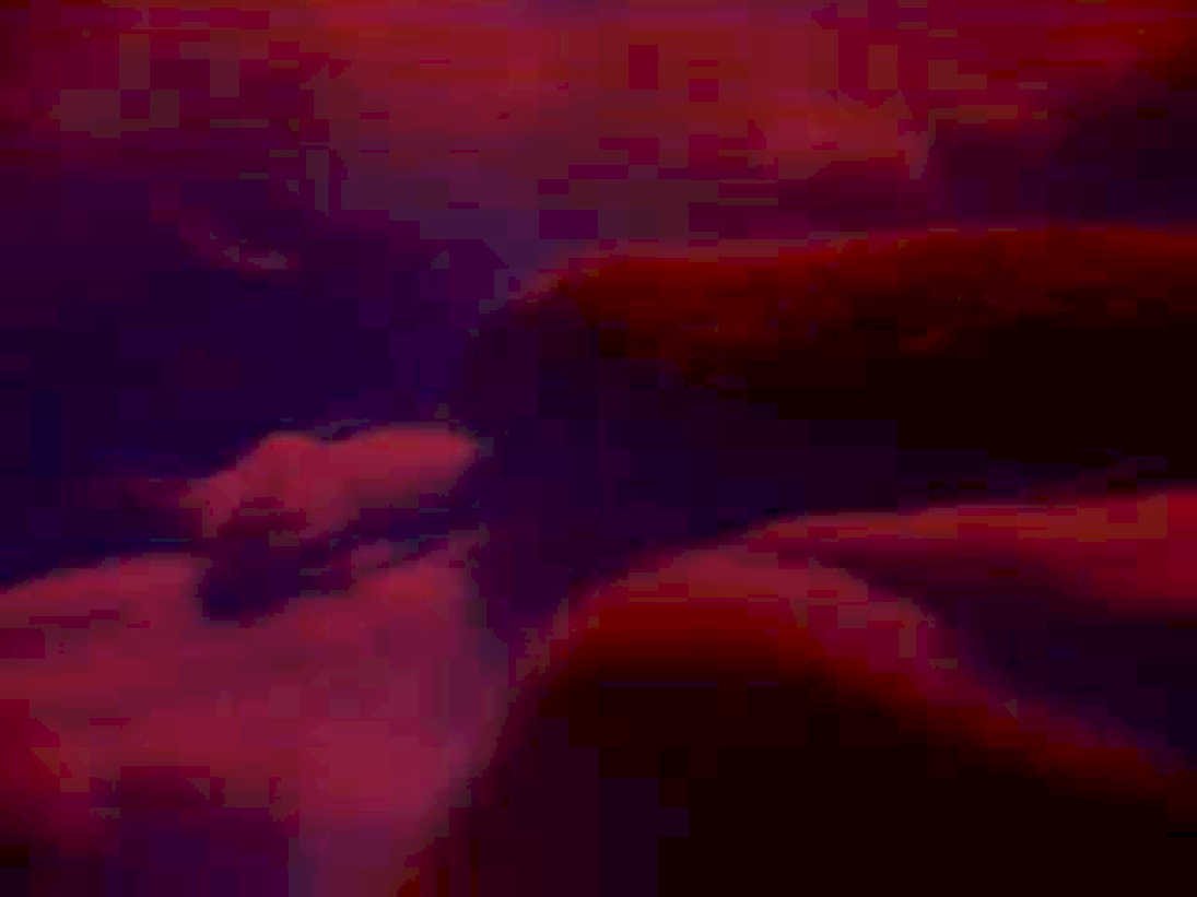 red sunset coastline1980s 1990s A4 Photo Print