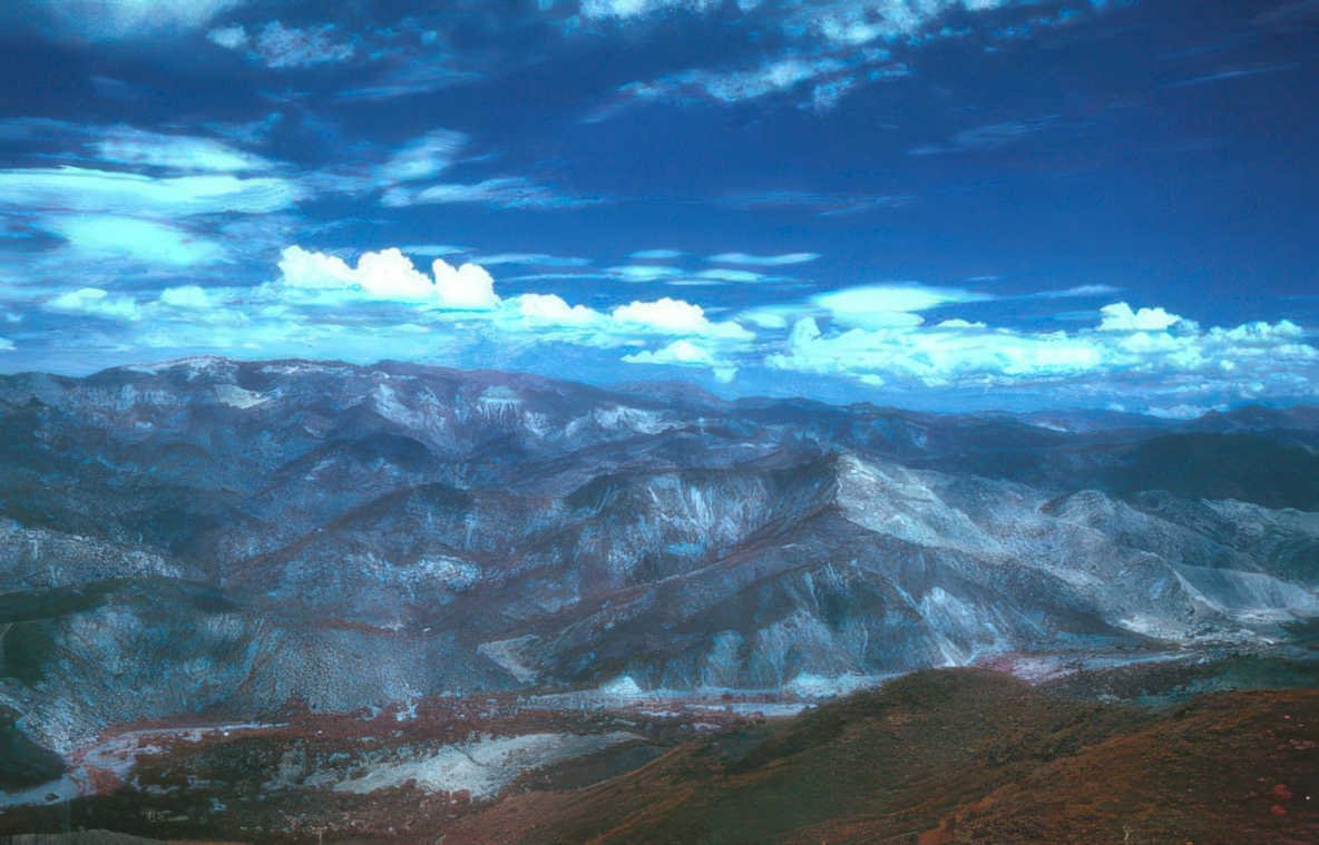 red valley mountains Vintage A4 Photo Print