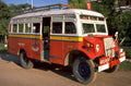 red vintage bus 1980s 1990s A4 Photo Print