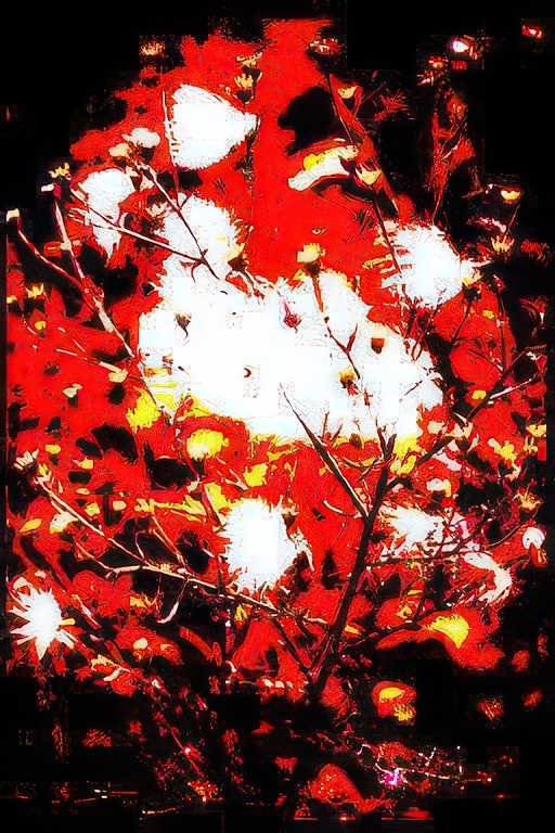redmapleautumnleaves abstract Vintage A4 Photo Print