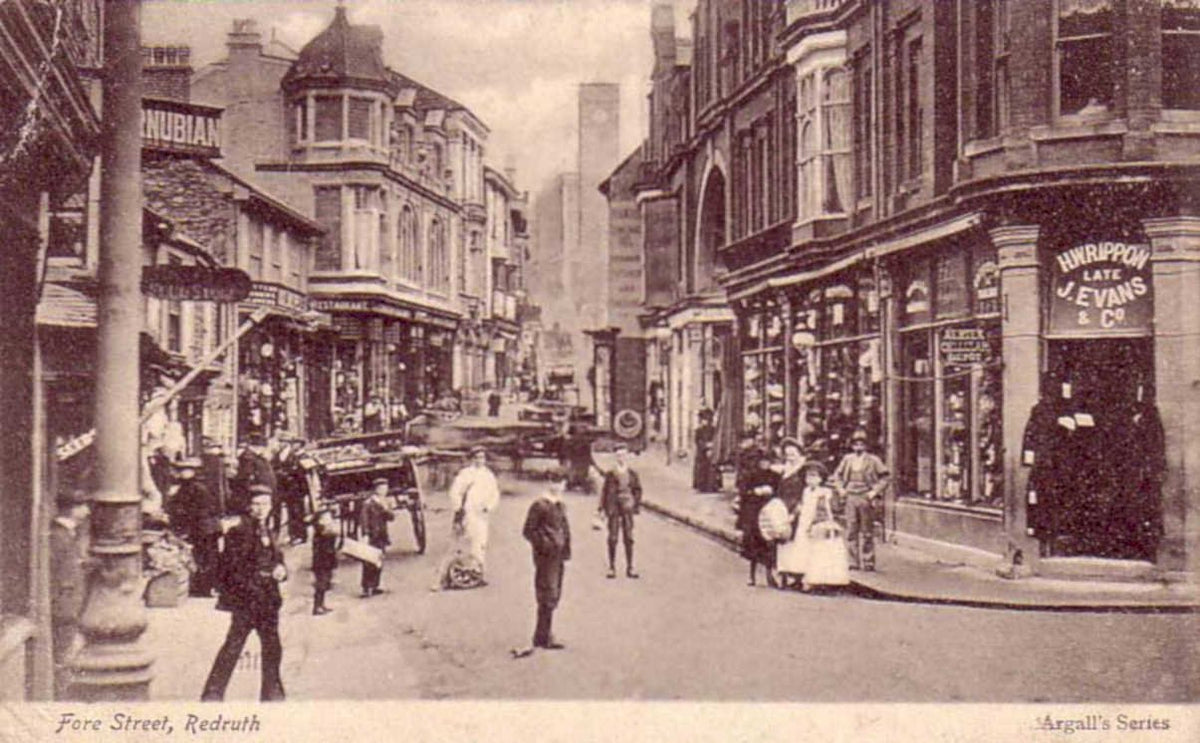 redruth high streetVintage 1880s 1900s A4 Photo Print