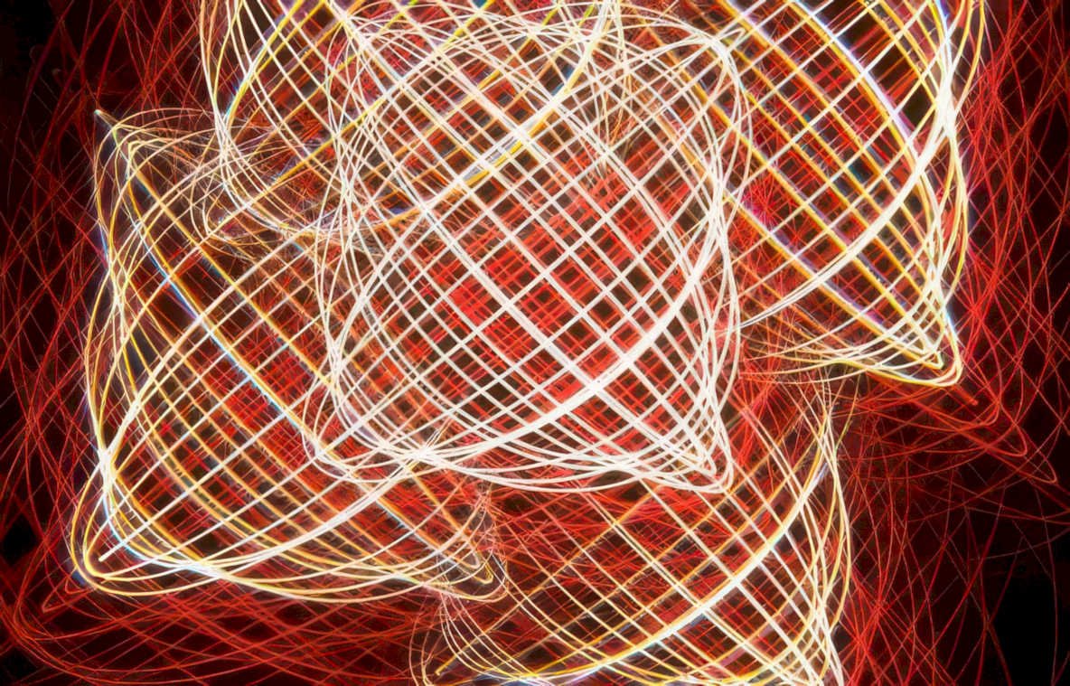redwhitemotiontrails abstract v1 Vintage A4 Photo Print