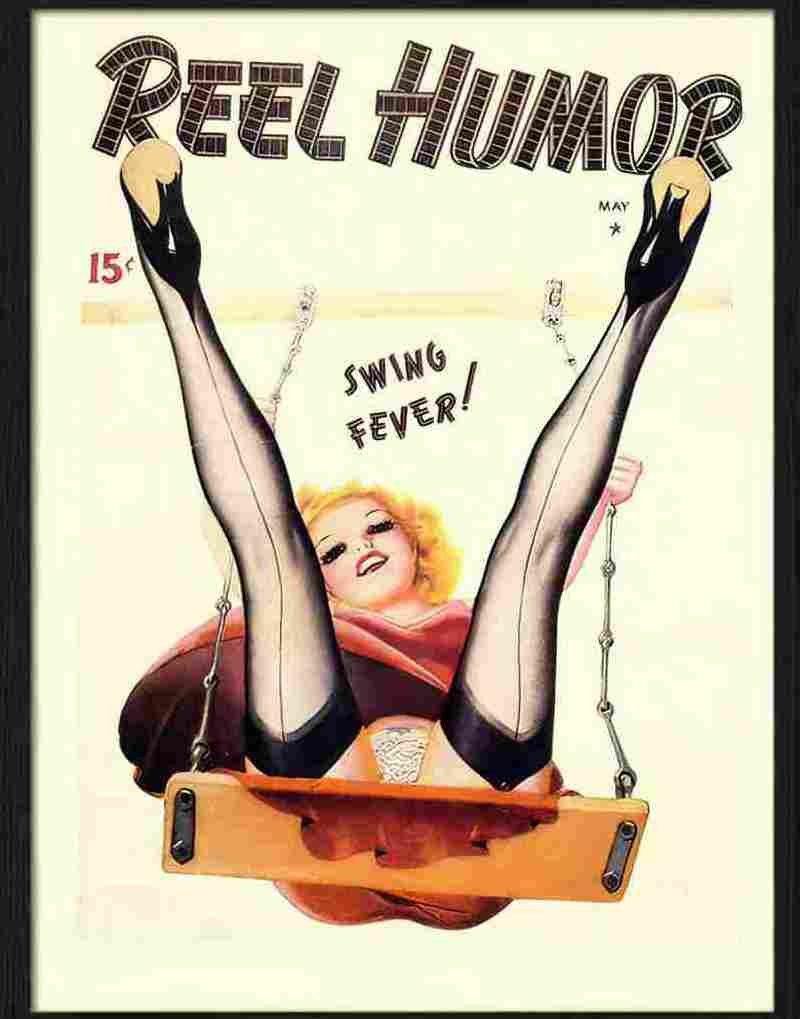 reel humour pin up Advert A4 Photo Print