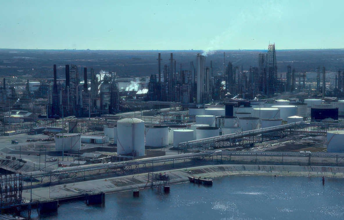 refinery tanks 1988 Vintage A4 Photo Print