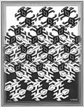 regular division of the plane v mc escher 1957 A4 Photo Print