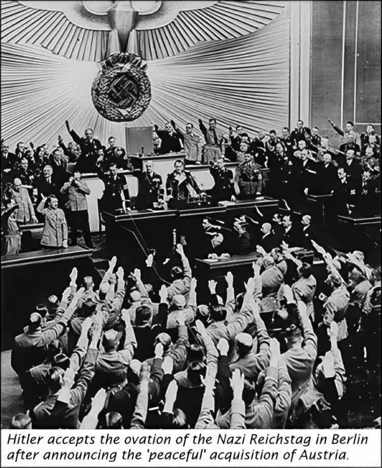 reichstag ovation hitler Vintage world war A4 Photo Print