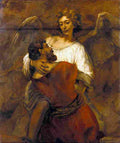 rem Jacob Wrestling with the Angel Art A4 Photo Print