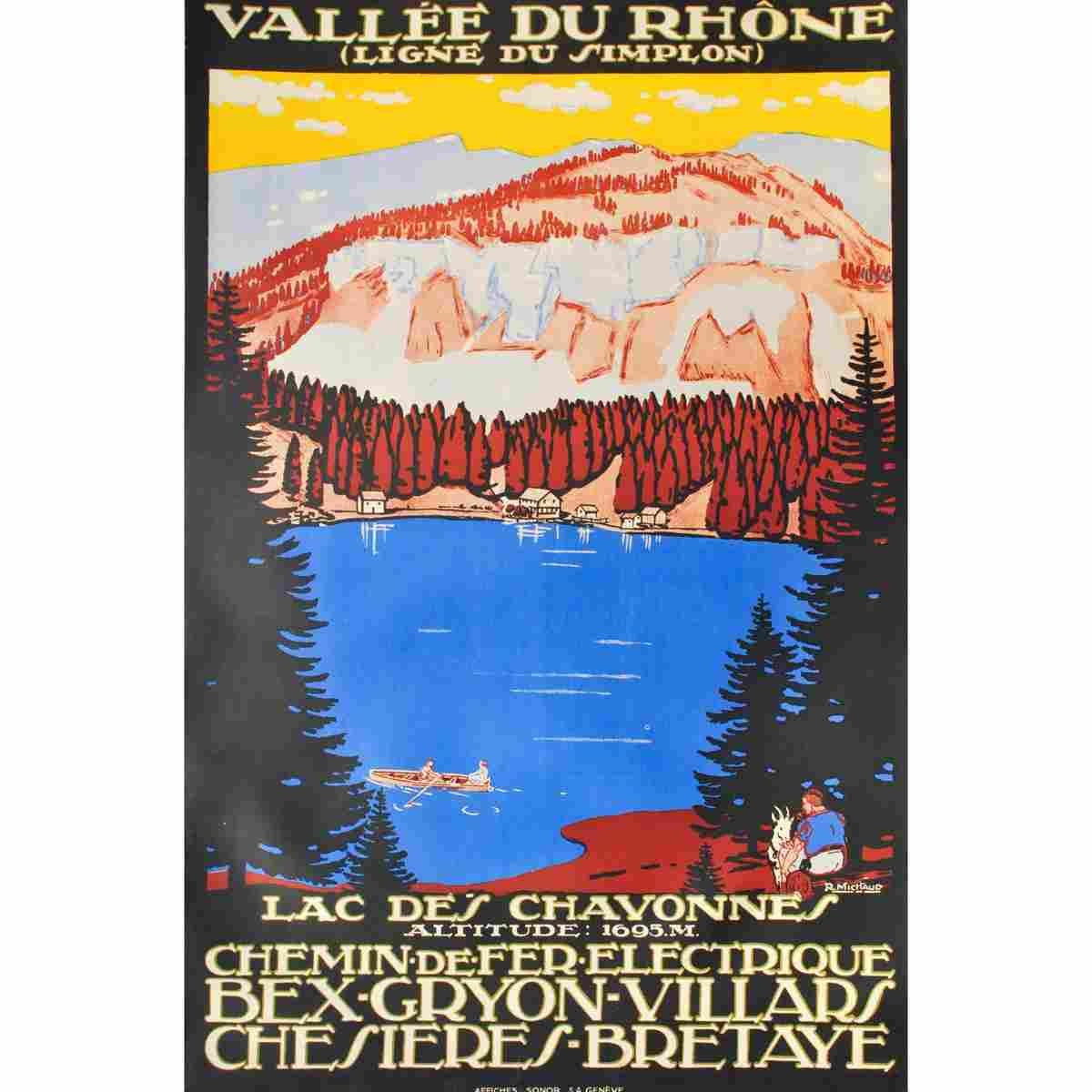 rene michaud bex gryon villars chesieres bretaye 1930 2 Advert A4 Photo Print