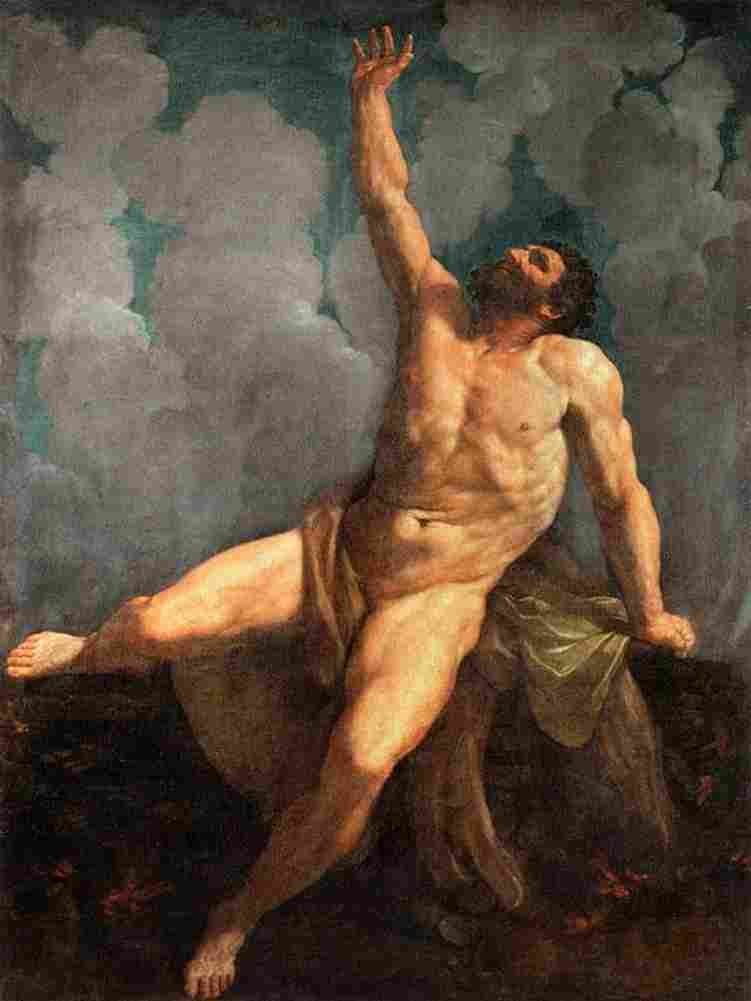 reni Hercules on the Pyre Art A4 Photo Print