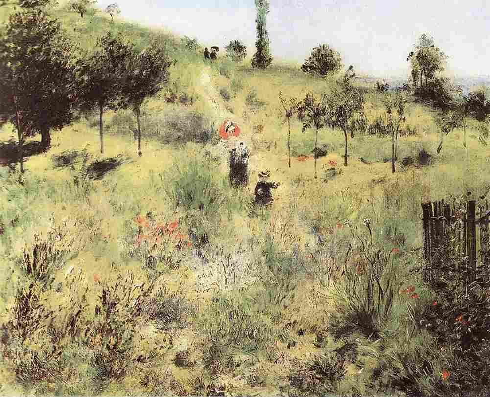 renoir Country Footpath in the Summer Art A4 Photo Print