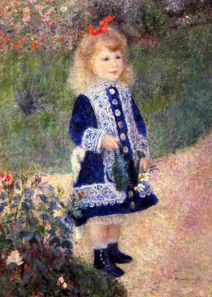 renoir Girl with a Watering Can Art A4 Photo Print