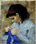 renoir Lise Sewing Art A4 Photo Print
