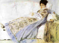 renoir Madame Monet Reading Le Figaro Art A4 Photo Print