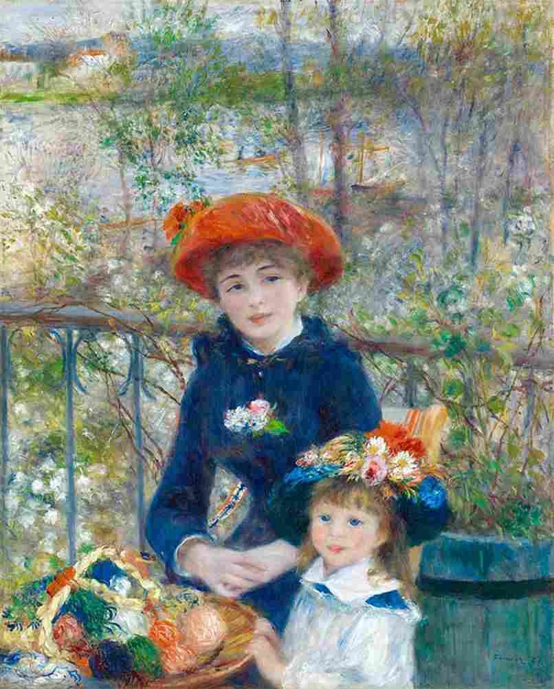 renoir The Two Sisters On the Terrace Art A4 Photo Print