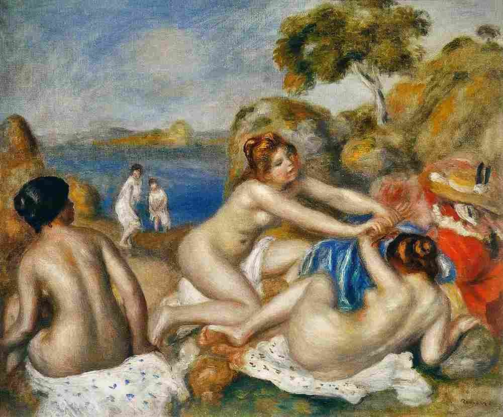 renoir Three Bathers Crab Art A4 Photo Print