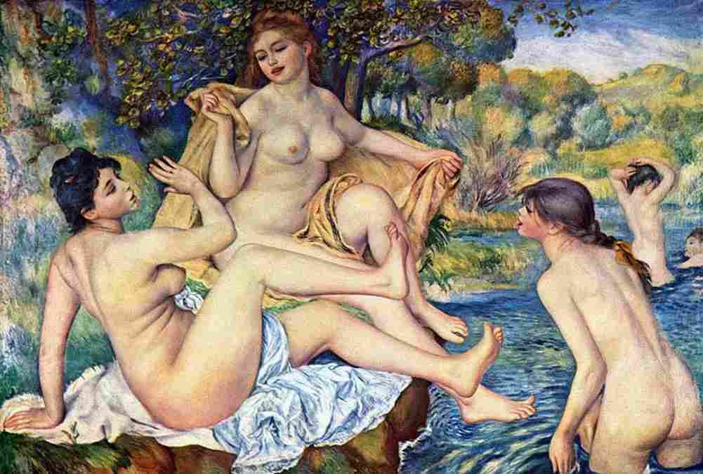 renoir the large bathers Art A4 Photo Print