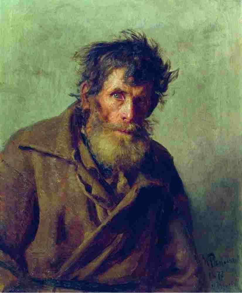 repin a shy peasant Art A4 Photo Print
