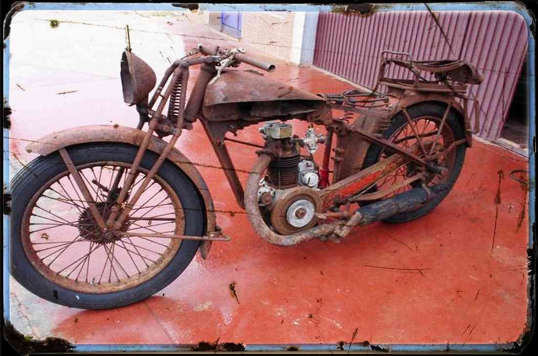 retro dollar motorcycle A4 Photo Print