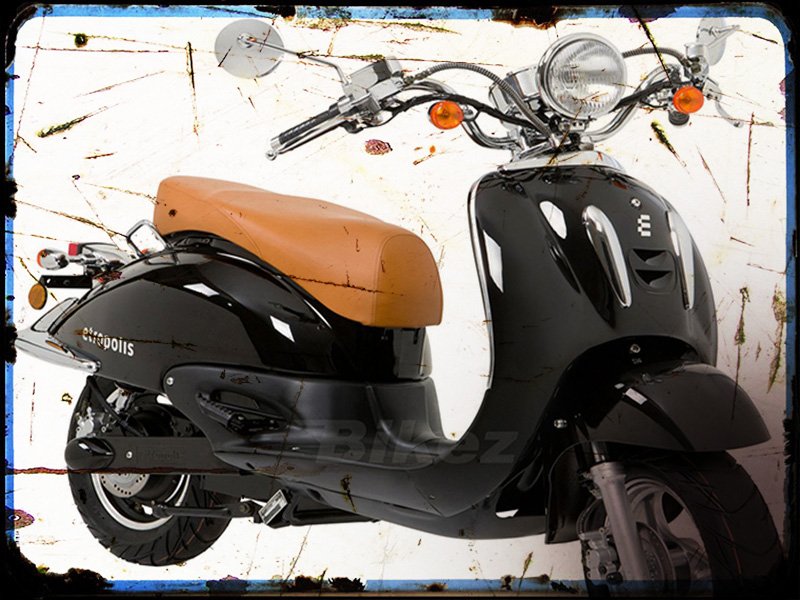 retro lithium E Tropolis A4 Photo Print Motorbike Vintage Aged