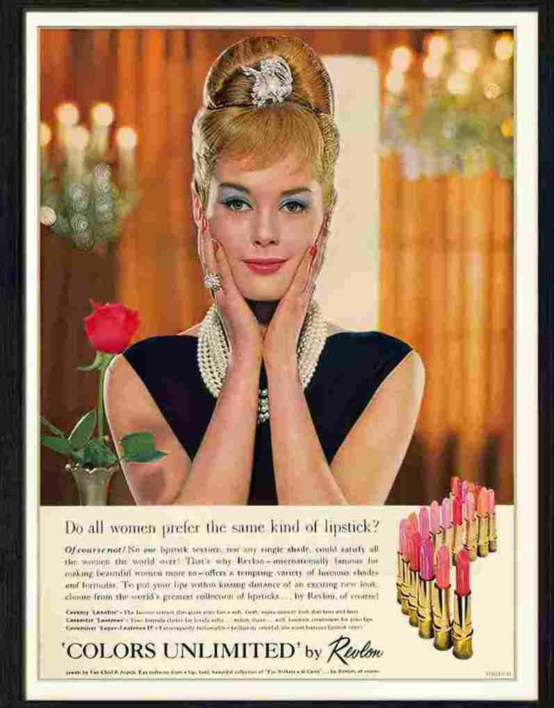revlon lipstick breakfast at tiffanys 1960s Advert A4 Photo Print
