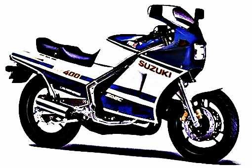 rg400 motorbike A4 Photo Print