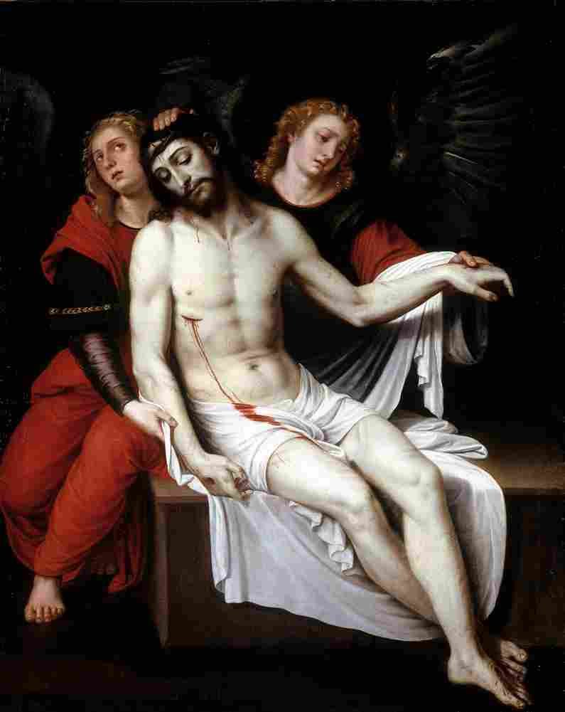ribalta dead christ held by two angels Art A4 Photo Print