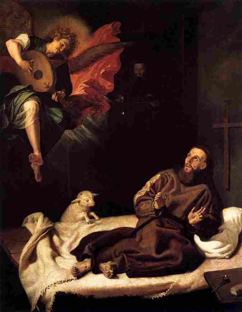 ribalta saint francis comforted by an angel Art A4 Photo Print