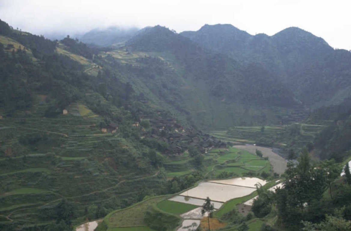 rice paddies mountains 2 1980s 1990s A4 Photo Print