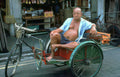rickshaw hong kong Vintage A4 Photo Print