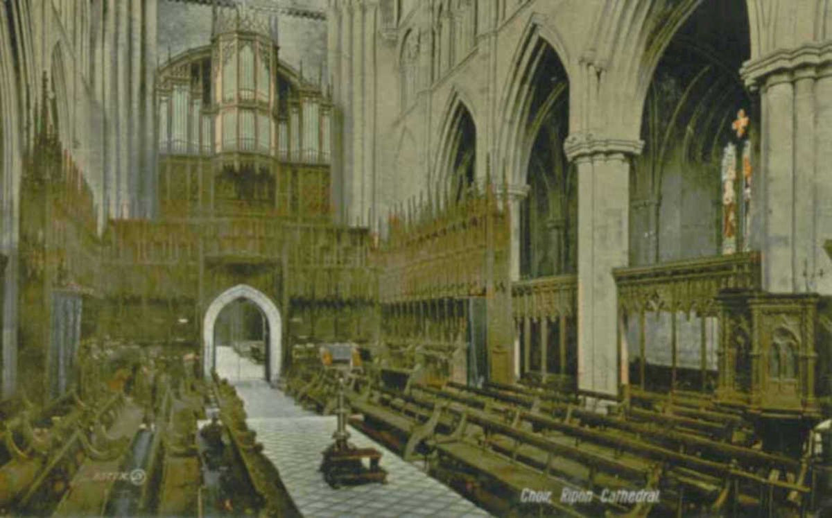 ripon cathedral choir 1Vintage 1880s 1900s A4 Photo Print