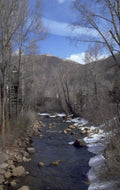 river boulders winter 1980s 1990s A4 Photo Print