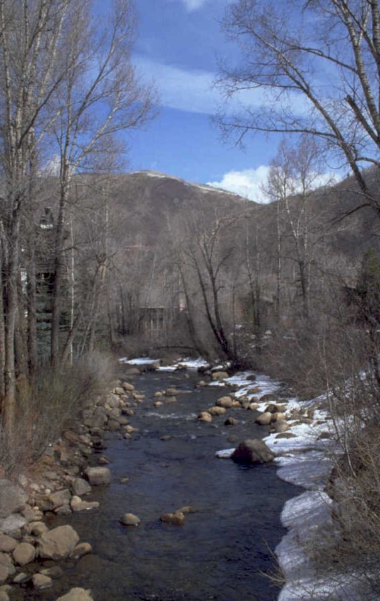 river boulders winter 1980s 1990s A4 Photo Print