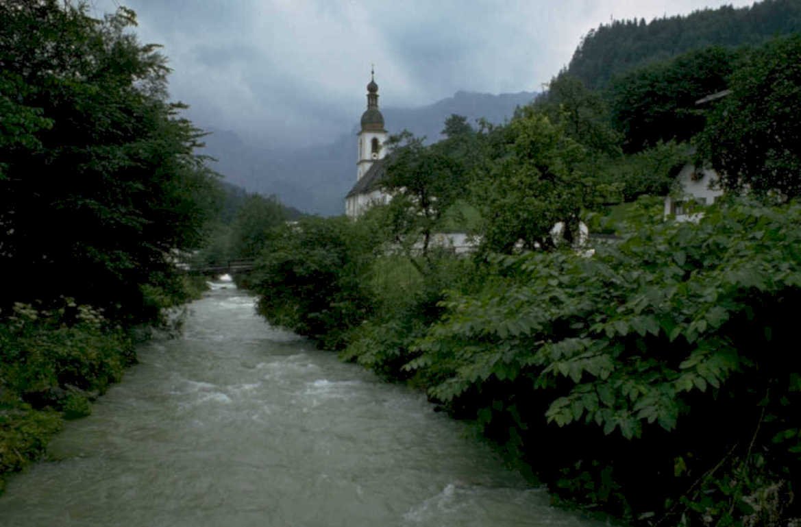 river church mountains 1980s 1990s A4 Photo Print