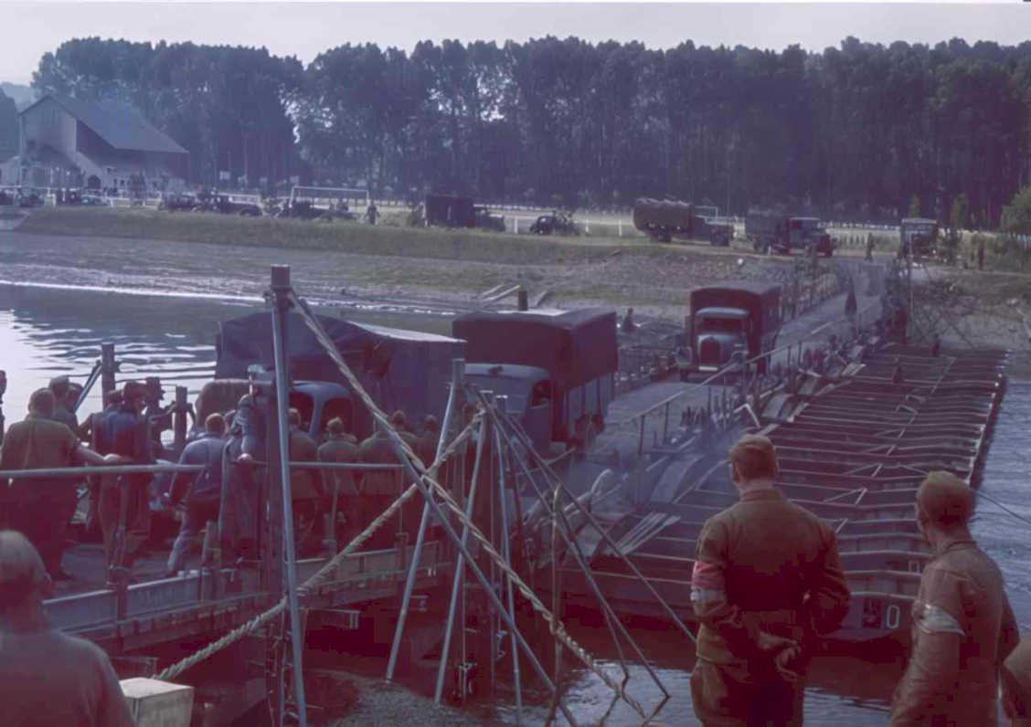 river crossing german Vintage world war A4 Photo Print