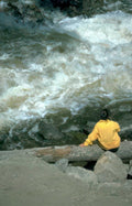 river rapids yosemite Vintage A4 Photo Print