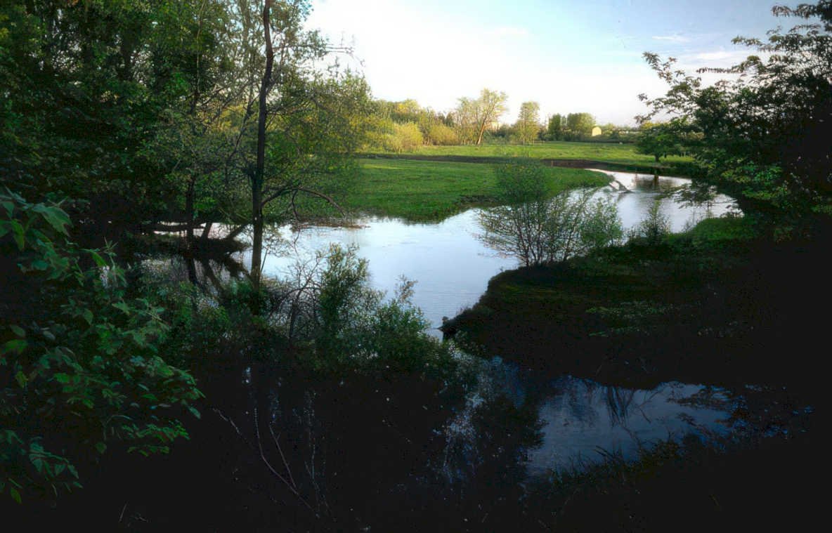 river reflection landscape Vintage A4 Photo Print