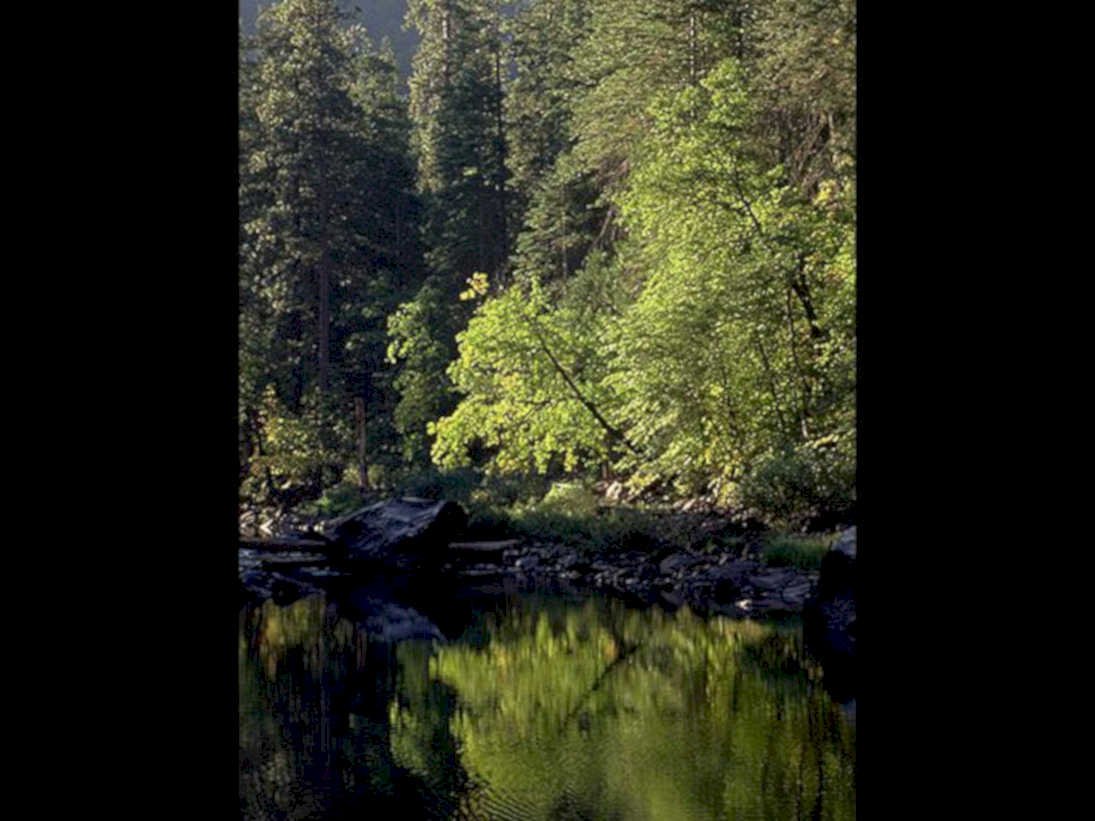river reflection sierra1980s 1990s A4 Photo Print