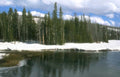 river reflection yellowstone Vintage A4 Photo Print