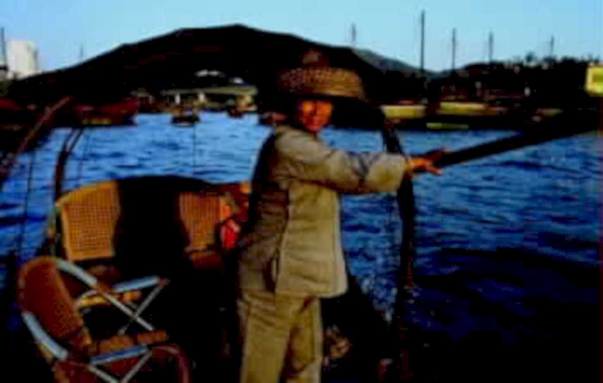 river sampan man1980s 1990s A4 Photo Print